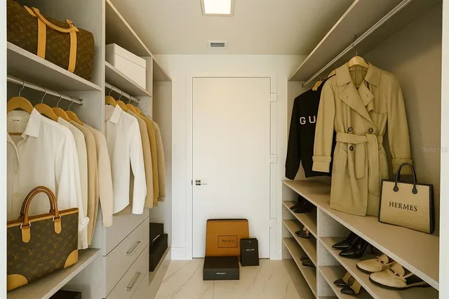 a view of a terrace with sky view