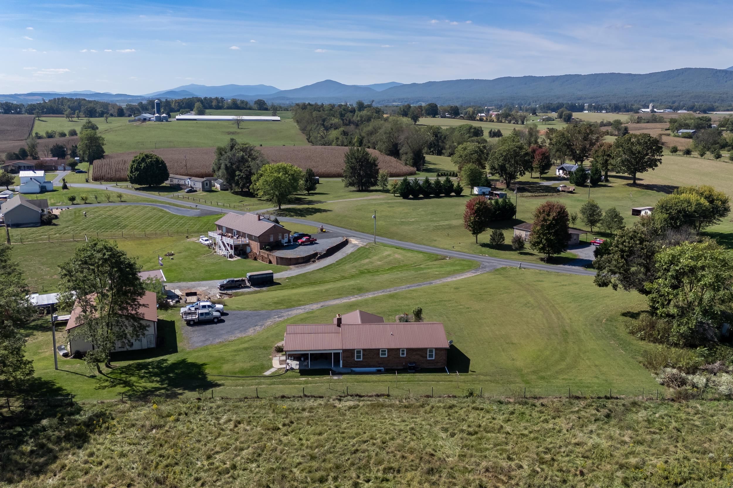 9108 Nazarene Church Road Bridgewater, VA 22812 - Photo 60 of 72 an aerial view of a houses with outdoor space and mountain view