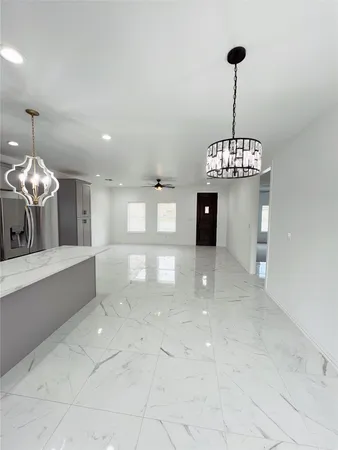 a view of a chandelier and a chandelier