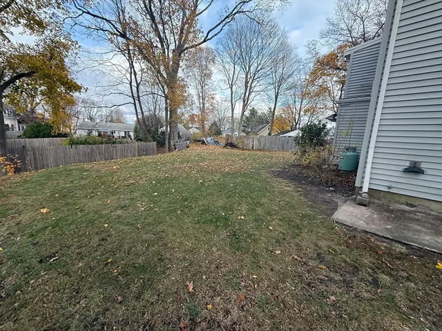 a view of backyard with tree