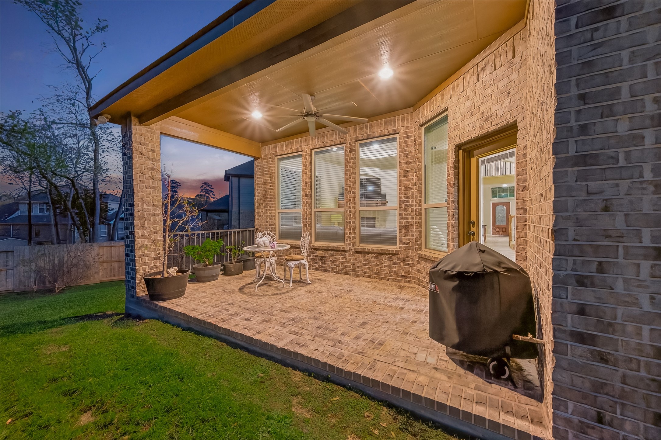 10 Ruchill Circle Conroe, TX 77304 - Photo 44 of 47 Back Porch for dinner, morning coffee or just relaxing. Plumbed for Gas Grill too.