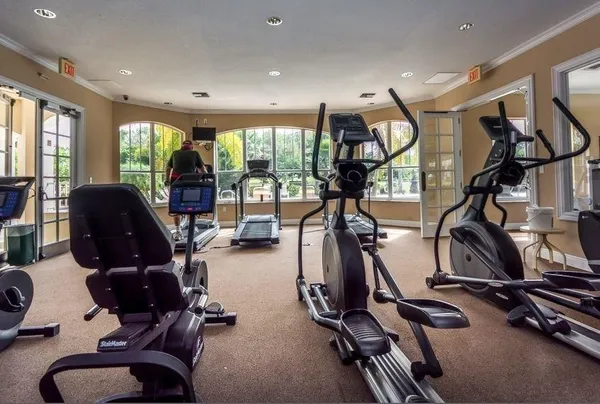 a room with pool table