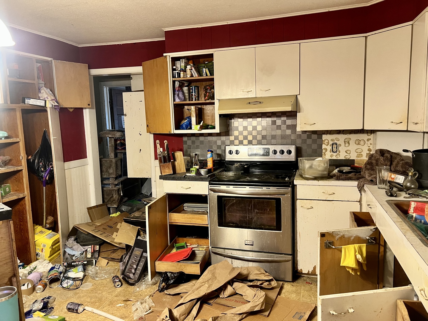 202 Clark Street Sidell, IL 61876 - Photo 8 of 17 a kitchen with stainless steel appliances a stove a sink and cabinets