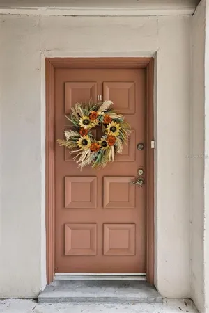 a close view of door