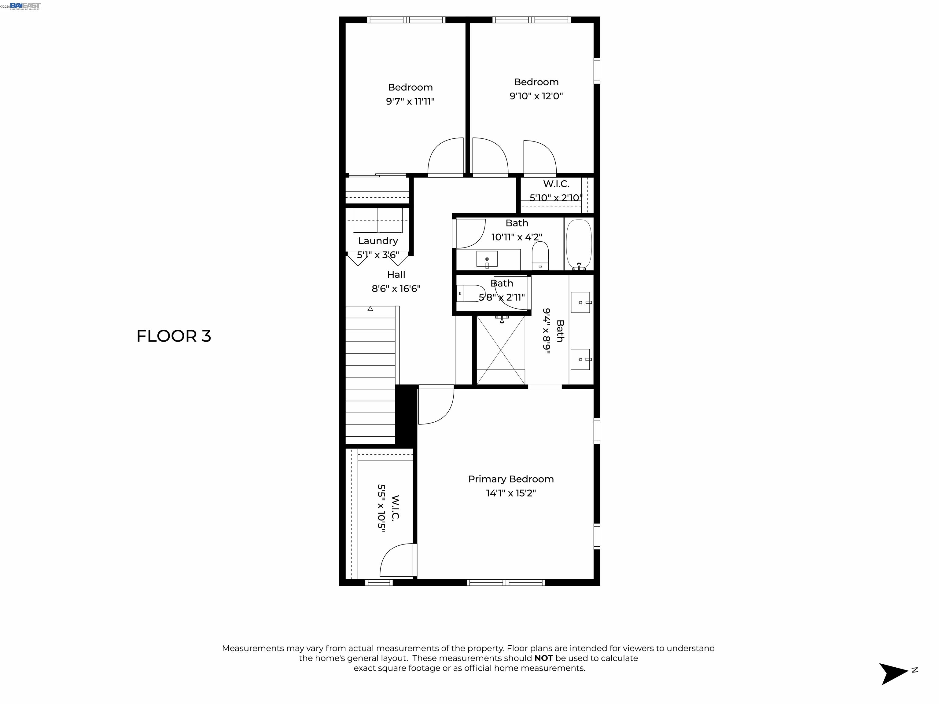 1402 Ontoro Terrace San Ramon, CA 94583 - Photo 47 of 48 Three Bedrooms & Two Full Baths, Laundry Closet on Upper Level