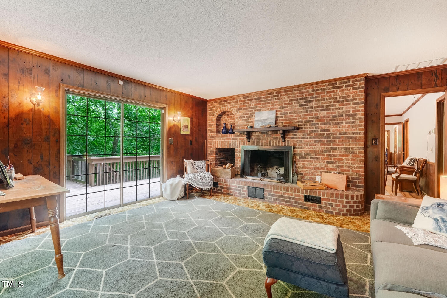 4272 Boyd Wright Road Burlington, NC 27215 - Photo 8 of 38 Cozy up with family in the den with this lovely brick fireplace