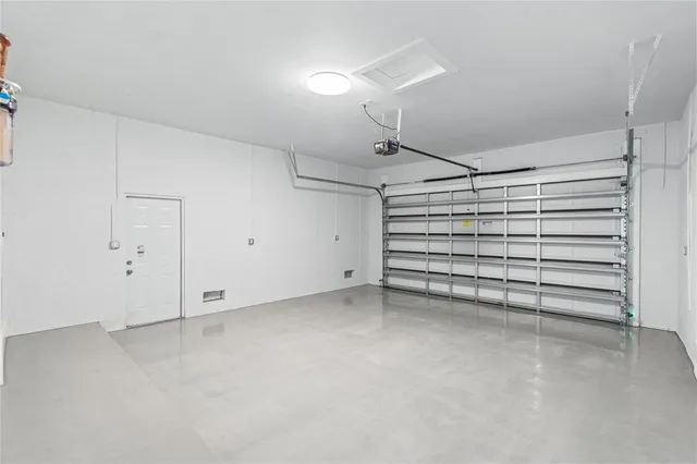 a view of room and garage