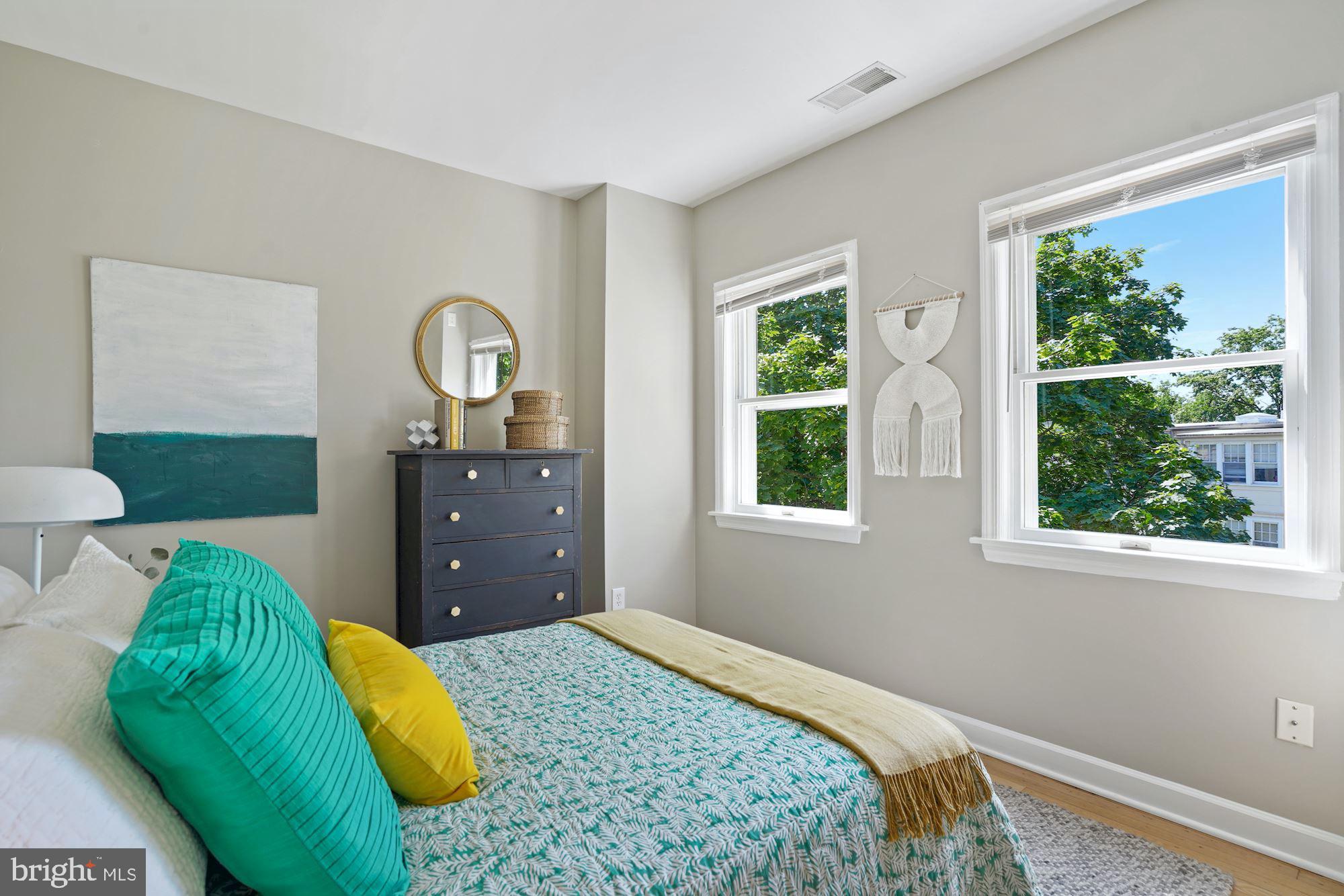 2411 Observatory Place Northwest Washington, DC 20007 - Photo 24 of 45 2nd bedroom with windows overlooking yard