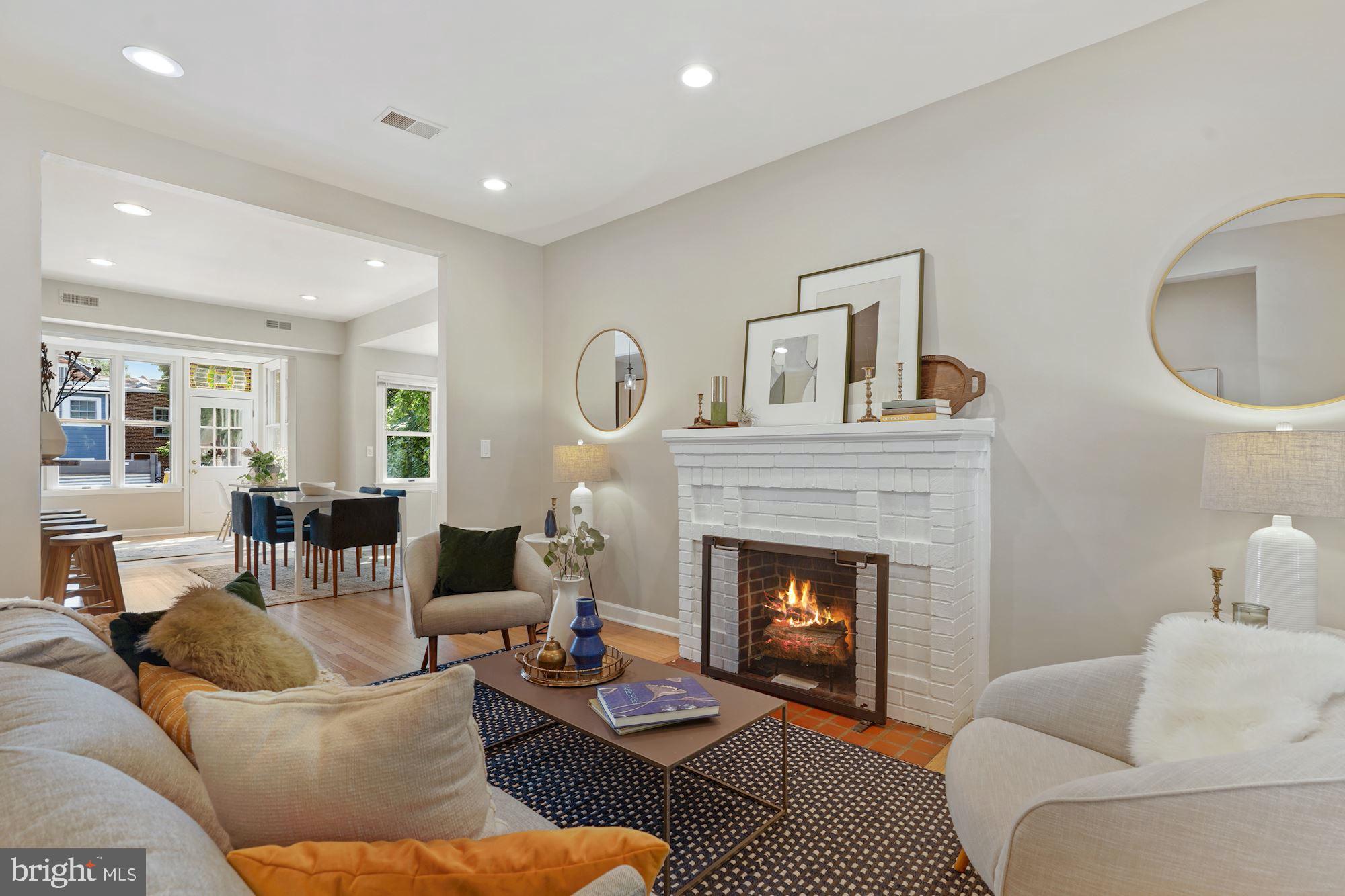 2411 Observatory Place Northwest Washington, DC 20007 - Photo 7 of 45 Living room with decorative fireplace