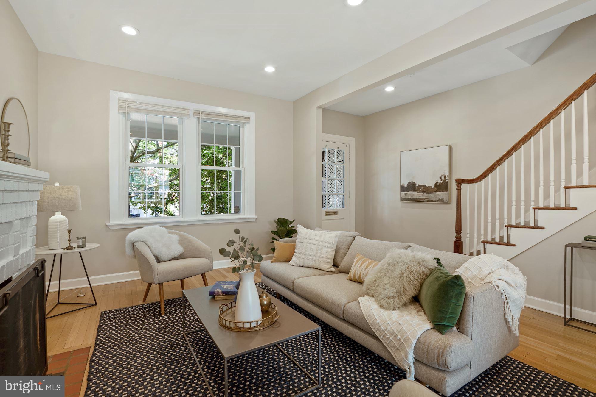 2411 Observatory Place Northwest Washington, DC 20007 - Photo 10 of 45 Living Room with tons of natural sunlight
