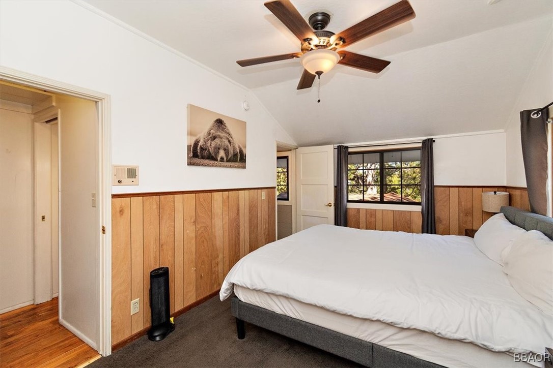 667 Talmadge Road Big Bear Lake, CA 92315 - Photo 35 of 41 a bedroom with a large bed and a window