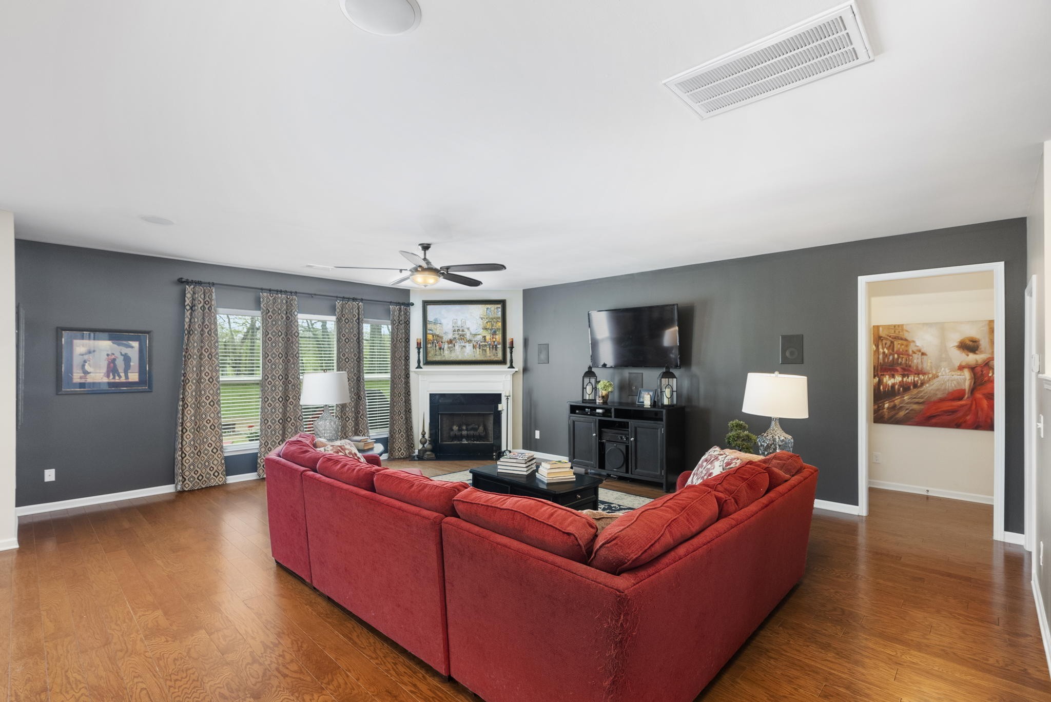 1064 Addington Road Hendersonville, TN 37075 - Photo 21 of 55 a living room with furniture and a fireplace