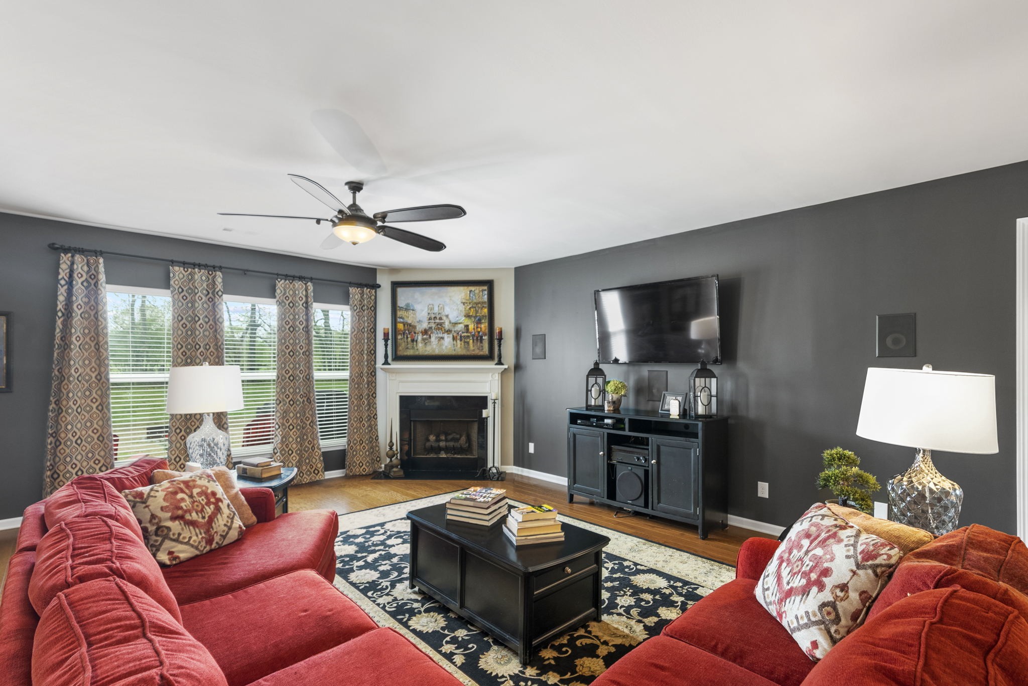 1064 Addington Road Hendersonville, TN 37075 - Photo 22 of 55 a living room with furniture fireplace and a large window