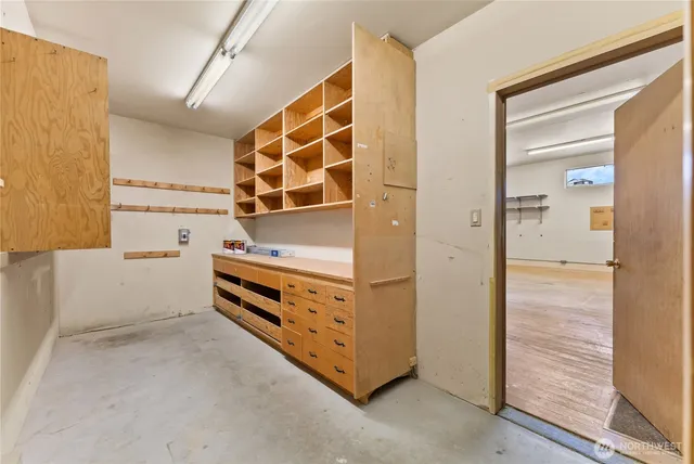 a view of a lake with a mountain