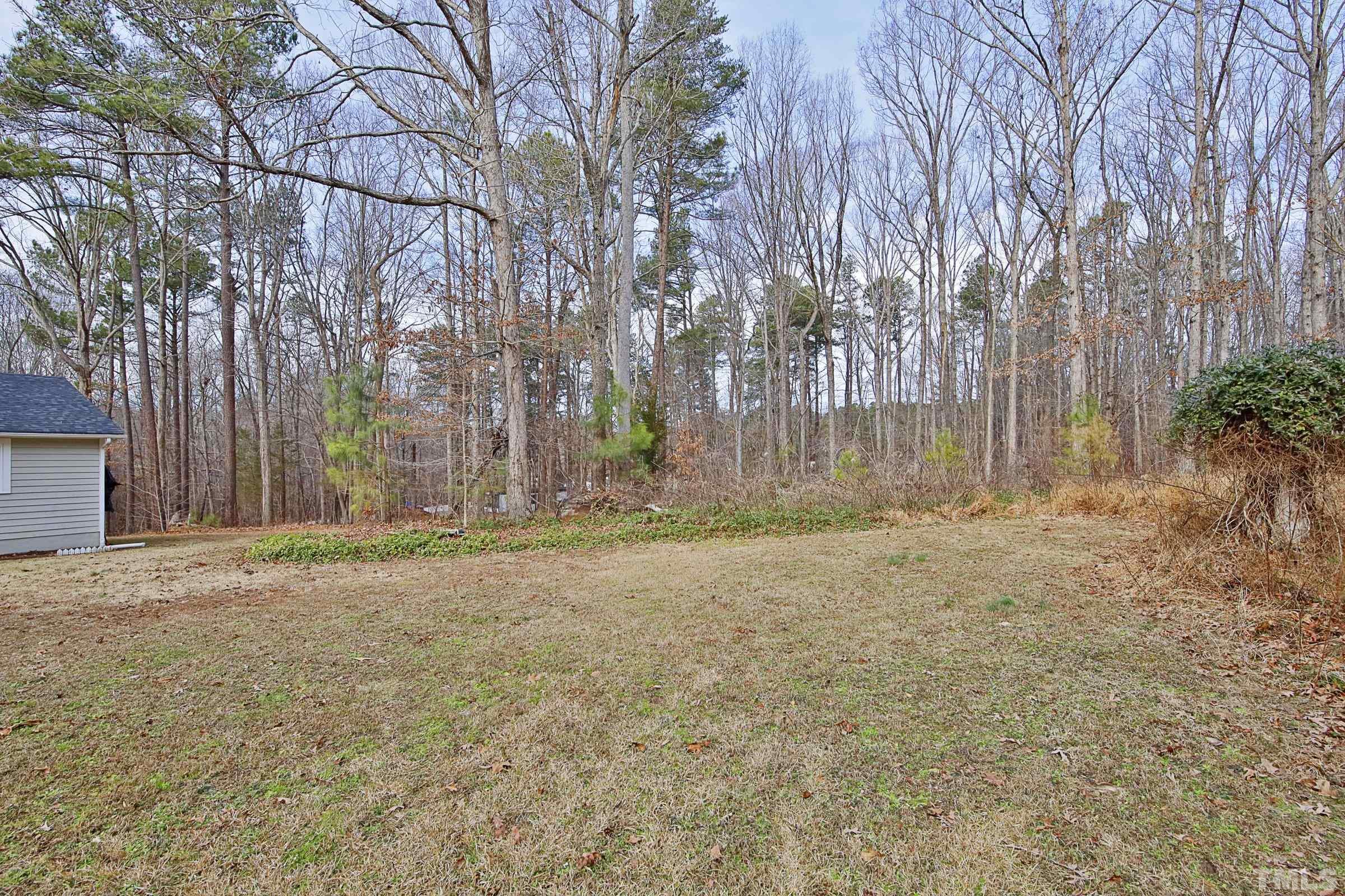 6120 Guess Road Durham, NC 27712 - Photo 21 of 22 a backyard of a house with large trees