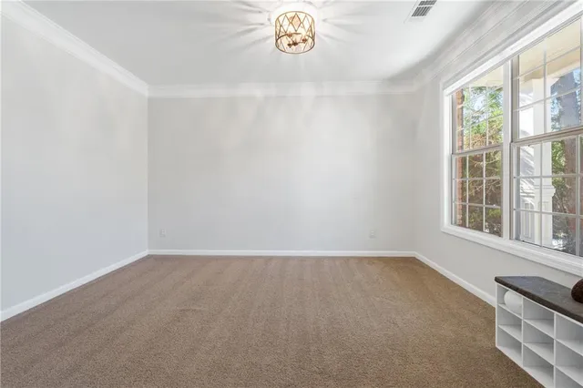 an empty room with a window