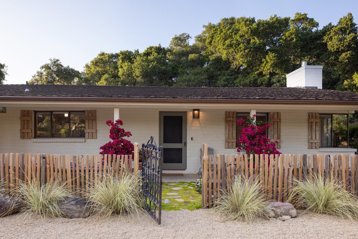 2 A La Rancheria Carmel Valley, CA 93924 - Photo 6 of 46 a front view of a house with a porch