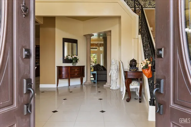 view of hall way with furniture