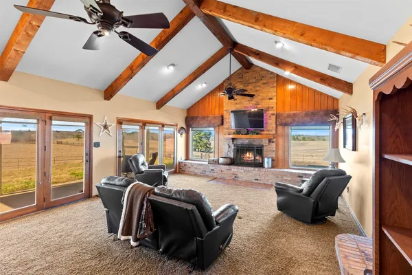 a bed room with a bed and a couch