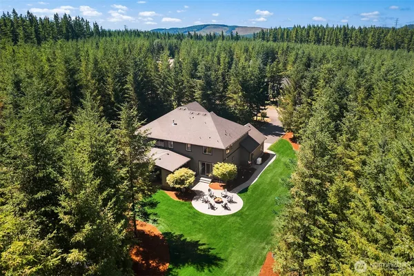 a backyard of a house with garden