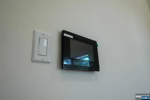 a view of a bench in room