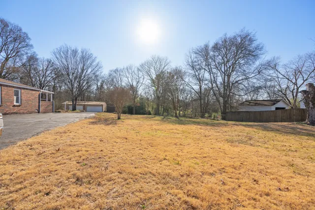 a yard covered with snow