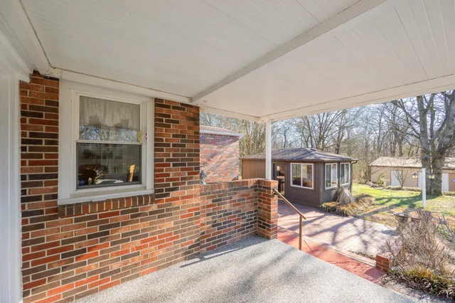 a view of a house with a patio