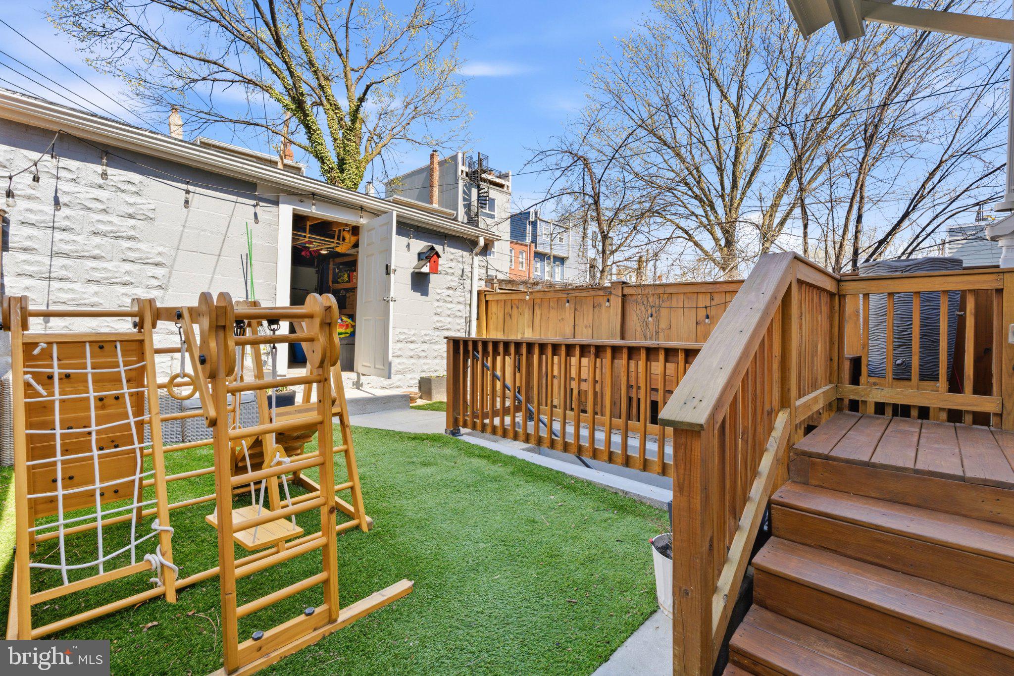 148 Todd Place Northeast Washington, DC 20002 - Photo 21 of 43 a view of a house with backyard and wooden deck
