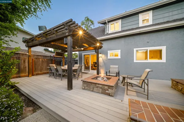 a view of outdoor space with seating area