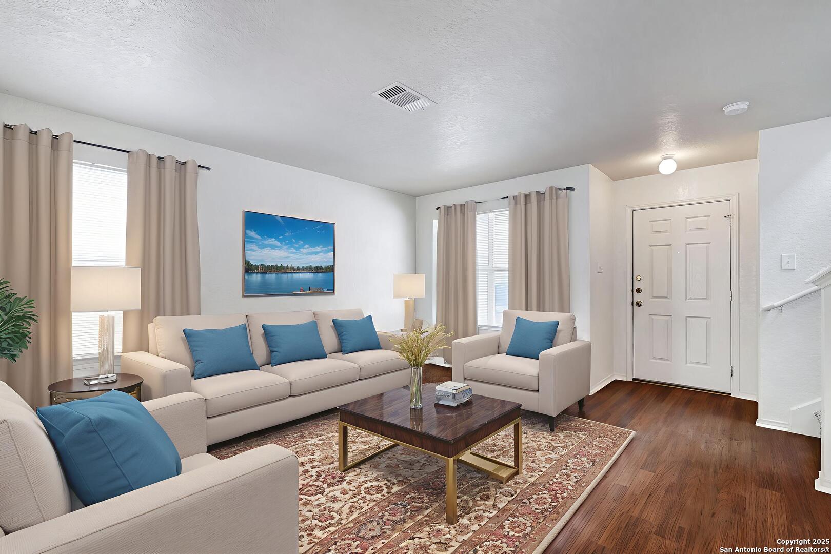 8014 Sandbar San Antonio, TX 78254 - Photo 2 of 30 a living room with furniture and wooden floor