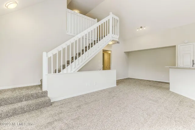 a view of a livingroom with a fireplace
