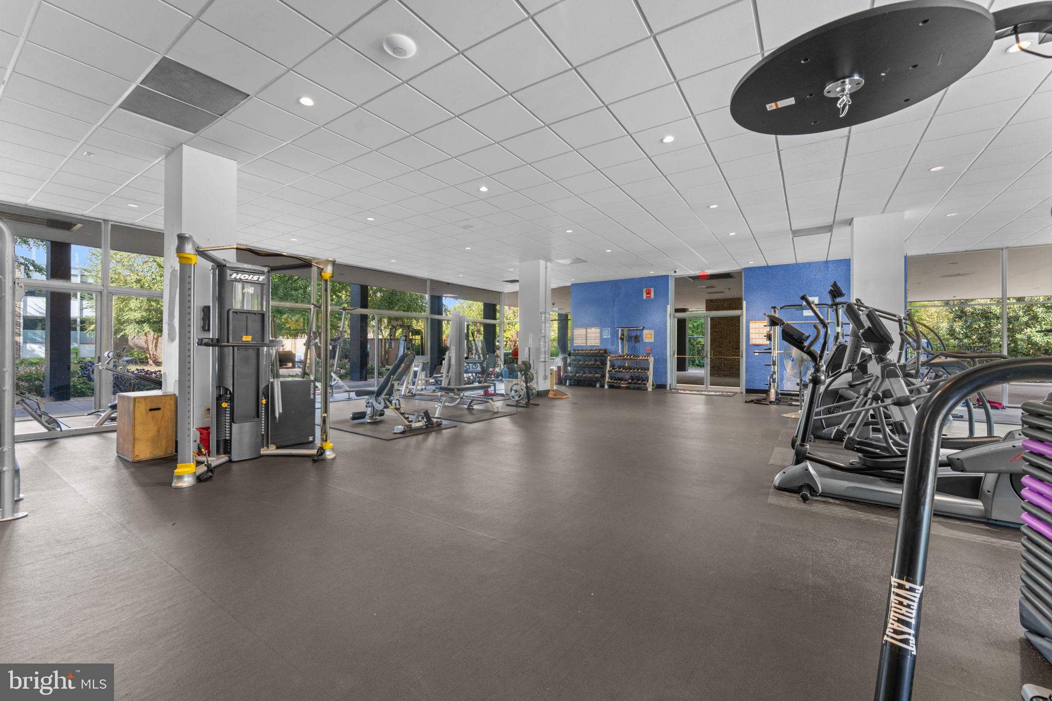 1301 Delaware Avenue Southwest, Unit N225 Washington, DC 20024 - Photo 37 of 50 a view of a room with gym equipment