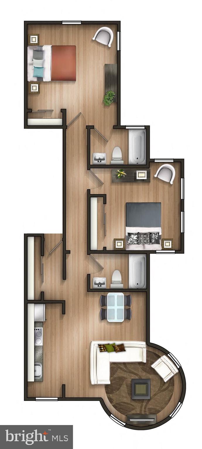 501 Seward Square Southeast, Unit 5 Washington, DC 20003 - Photo 4 of 4 a view of kitchen island with stainless steel appliances granite countertop room and cabinets