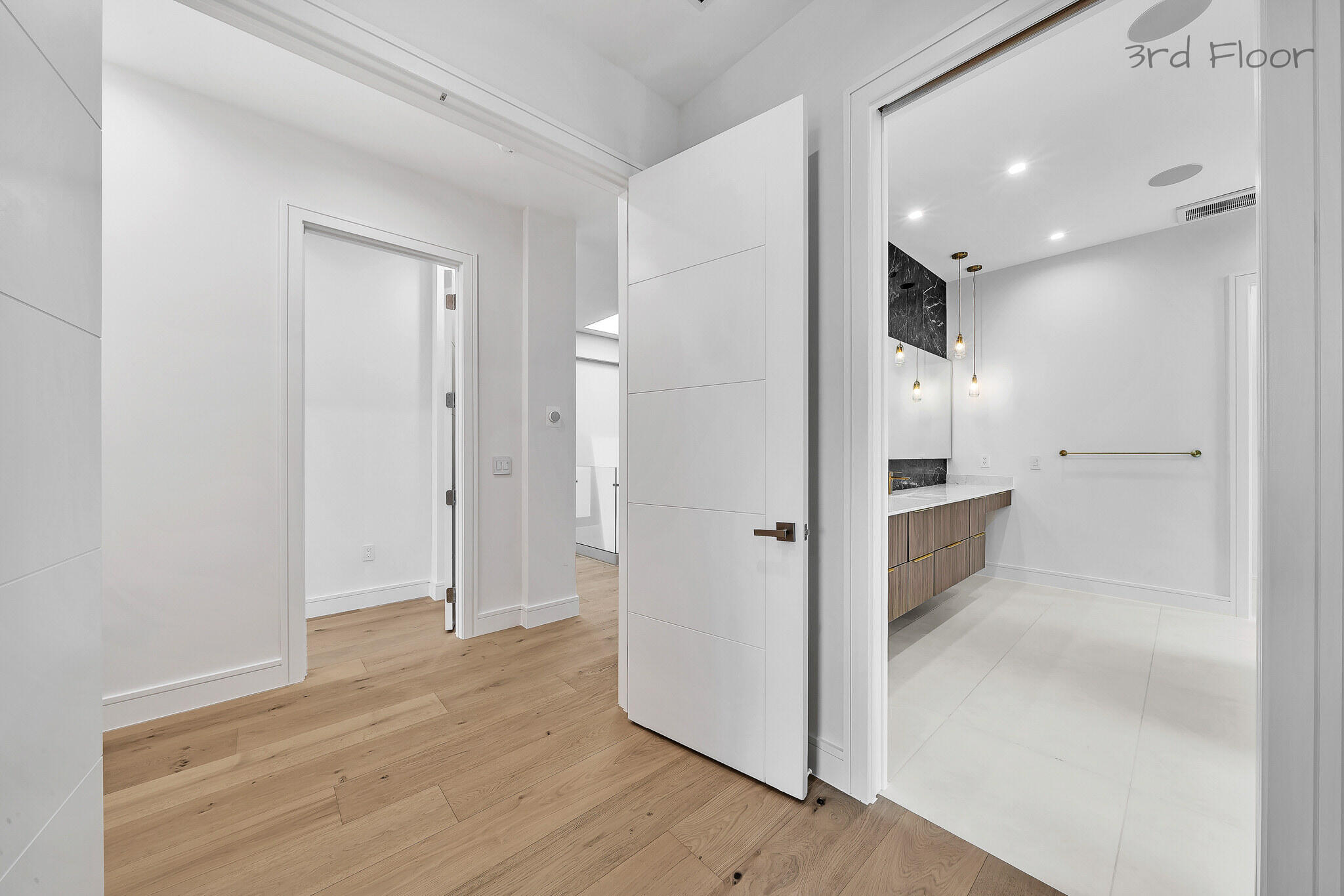 16 Seaside Avenue Key Largo, FL 33037 - Photo 106 of 140 a view of a hallway with wooden floor and entryway