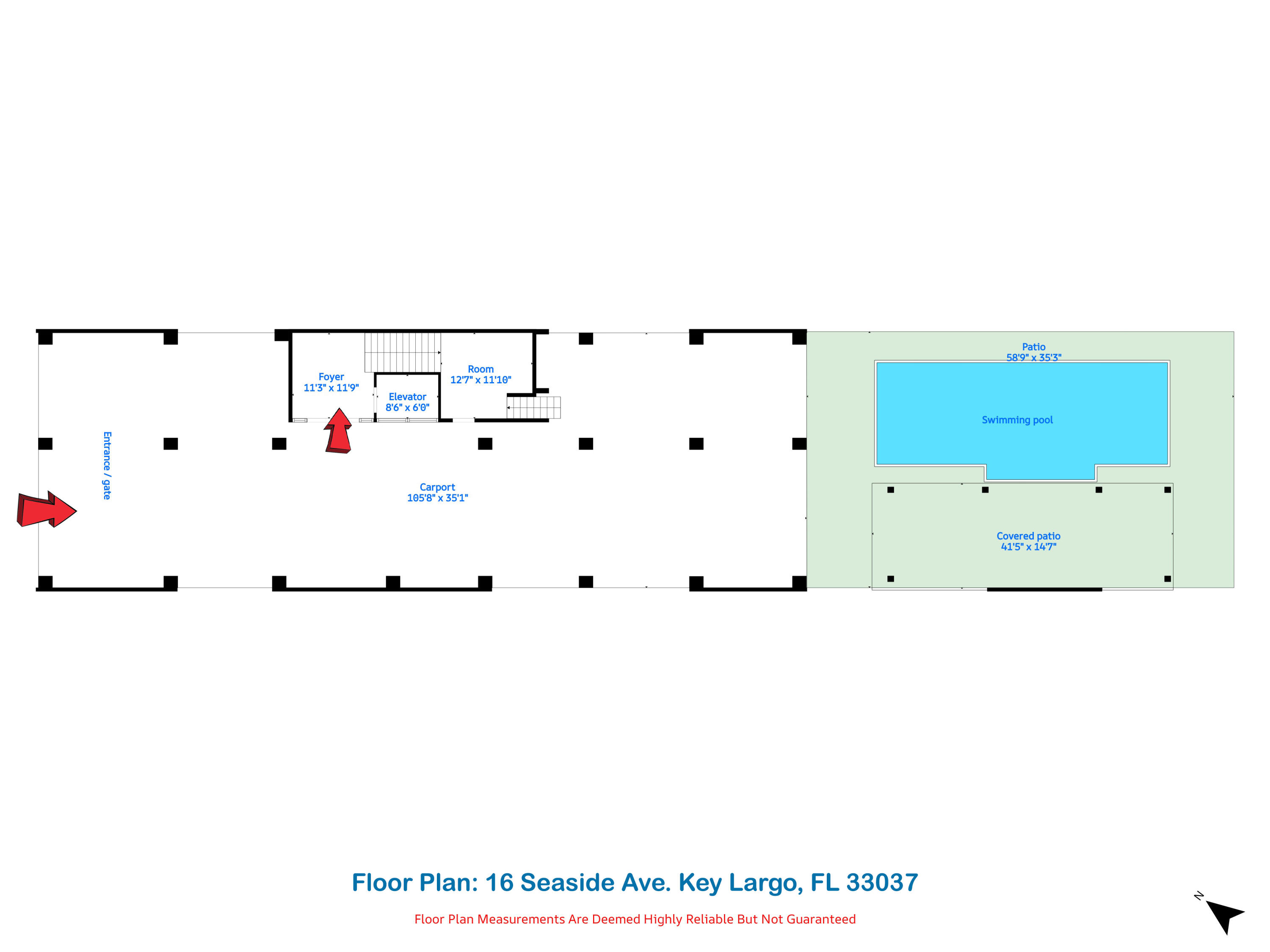 16 Seaside Avenue Key Largo, FL 33037 - Photo 138 of 140 2 Floor Plan Entrance