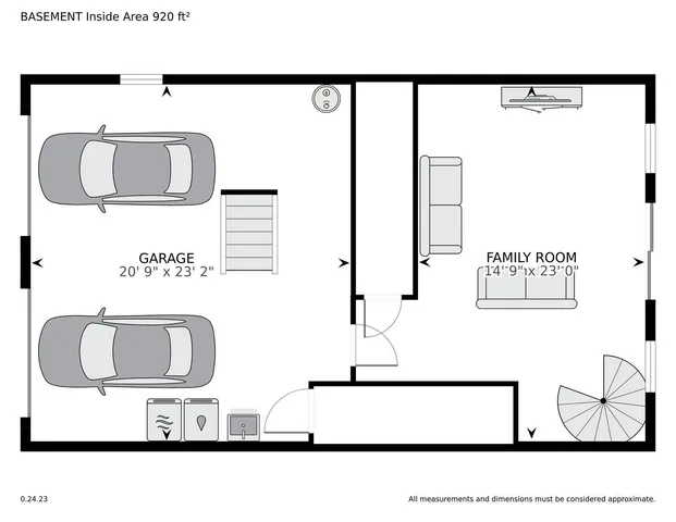 a black and white photo of a living room