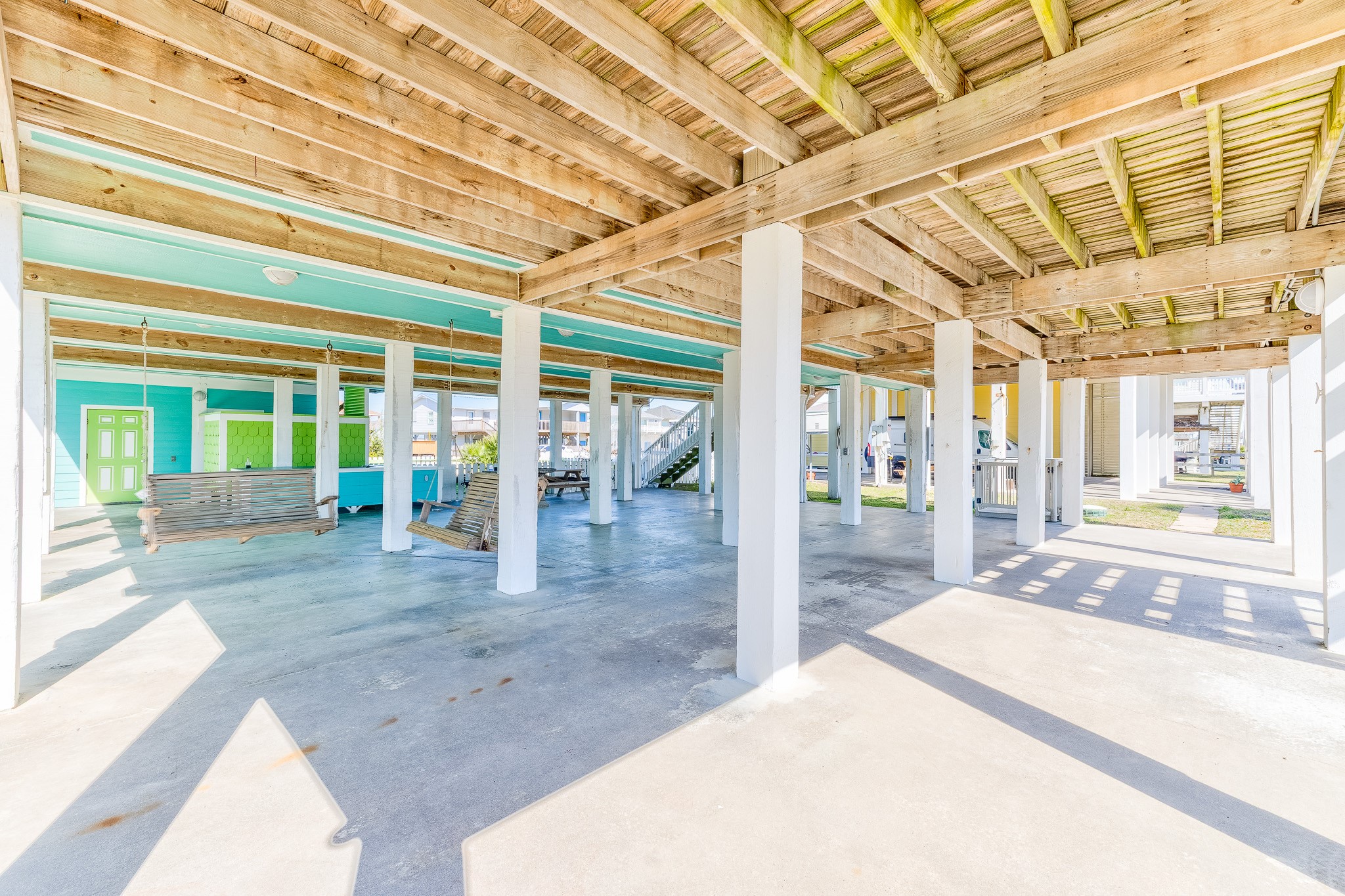 1991 Gulf Crystal Beach, TX 77650 - Photo 17 of 20 a view of a porch with a patio