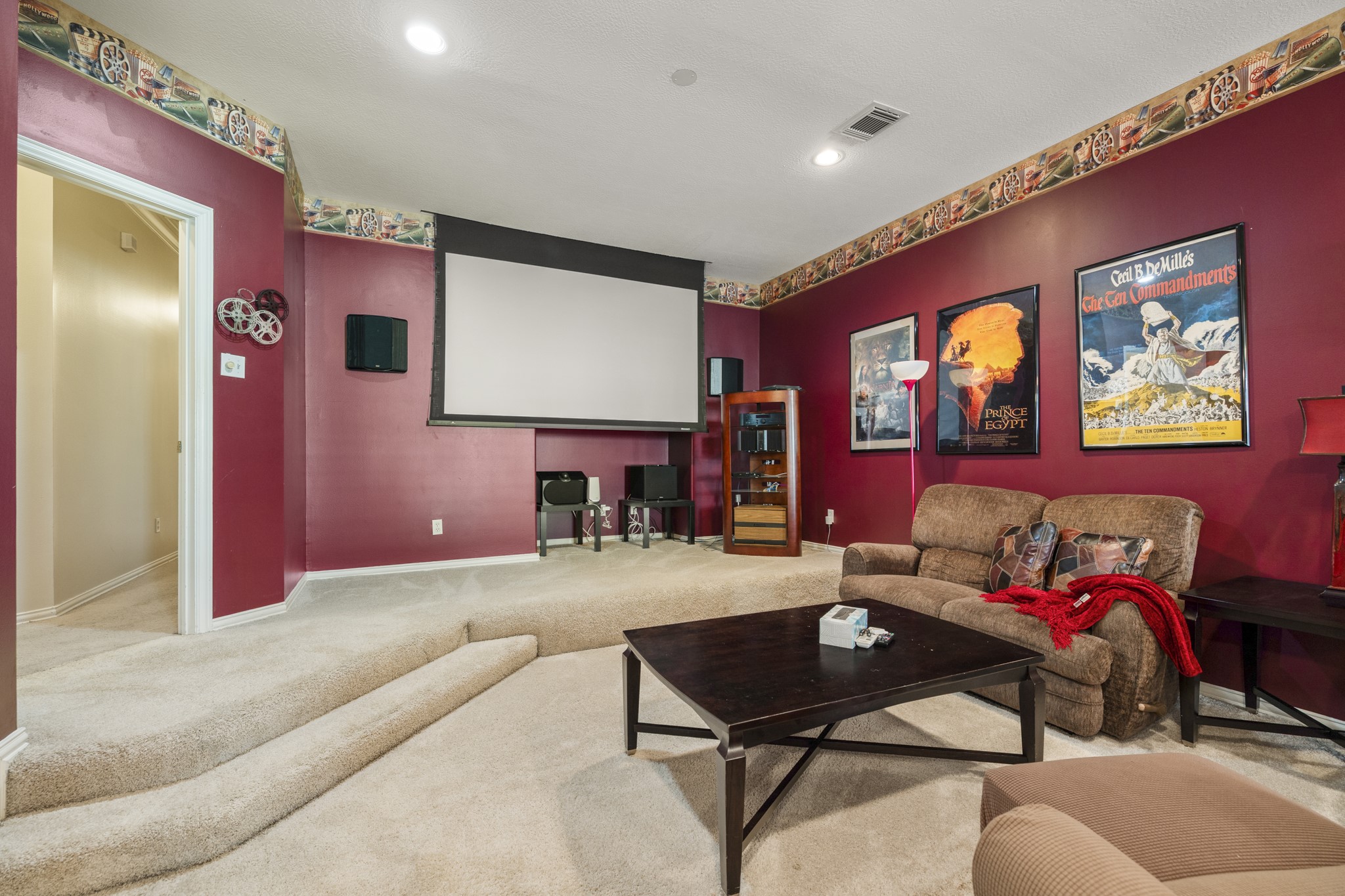19315 Puget Lane Spring, TX 77388 - Photo 34 of 49 7 ft screen with projector in media room