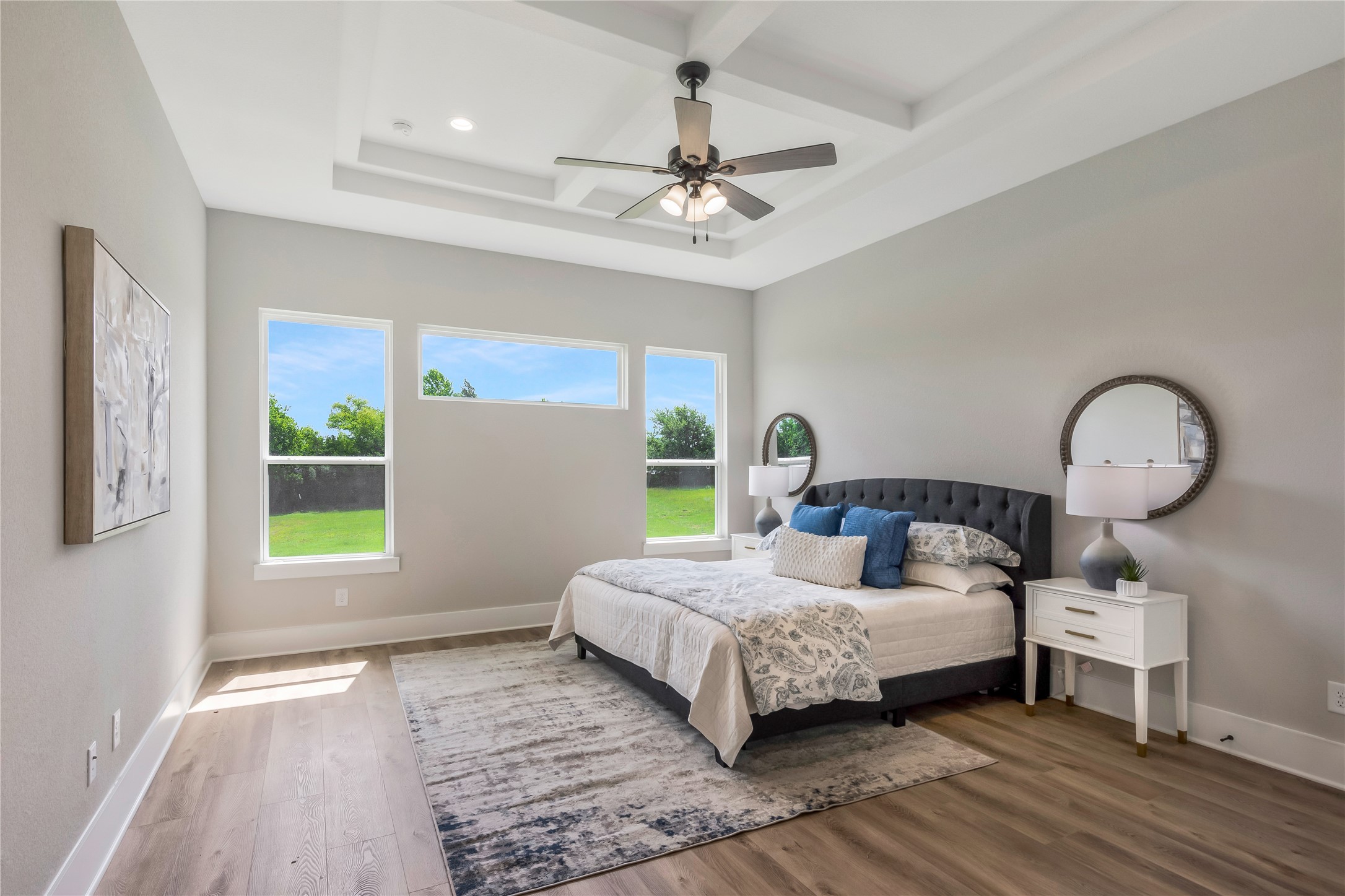 1404 Bluebonnet Ridge Drive Chappell Hill, TX 77426 - Photo 22 of 49 Primary bedroom, with decorative ceiling