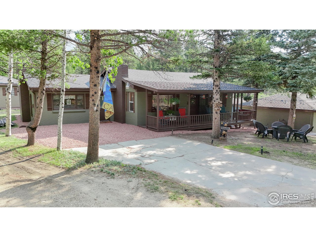 2420 Big Owl Road Allenspark, CO 80510 - Photo 2 of 26 Welcome to Your Mountain Home on 1 Acre + 2 Car detached Garage + Workshop + 2 Storage + 2 Accessory Dwellings