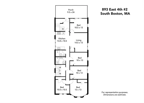 $8,000 | 893 East 4th Street, Unit 2, Boston, MA 02127