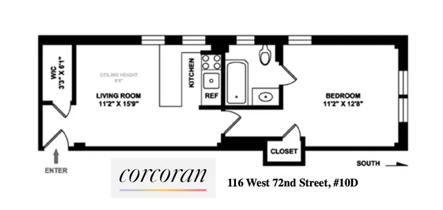 $575,000 | 116 West 72nd Street, Unit 10D | Upper West Side