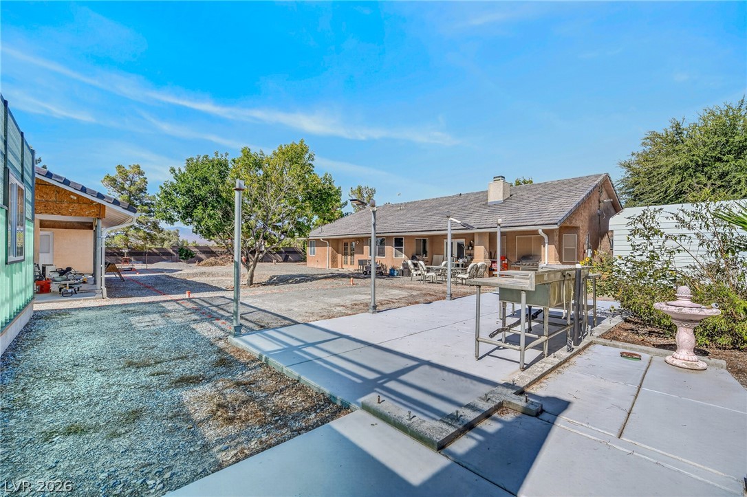 3780 South Ranger Way Pahrump, NV 89048 - Photo 23 of 57 Slab is intended for outdoor kitchen all plumbing is in place to create it