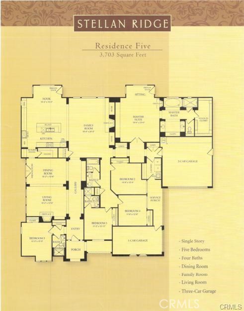 689 Crystal Mountain Circle Riverside, CA 92506 - Photo 74 of 74 Original Builder Plan (Main House)