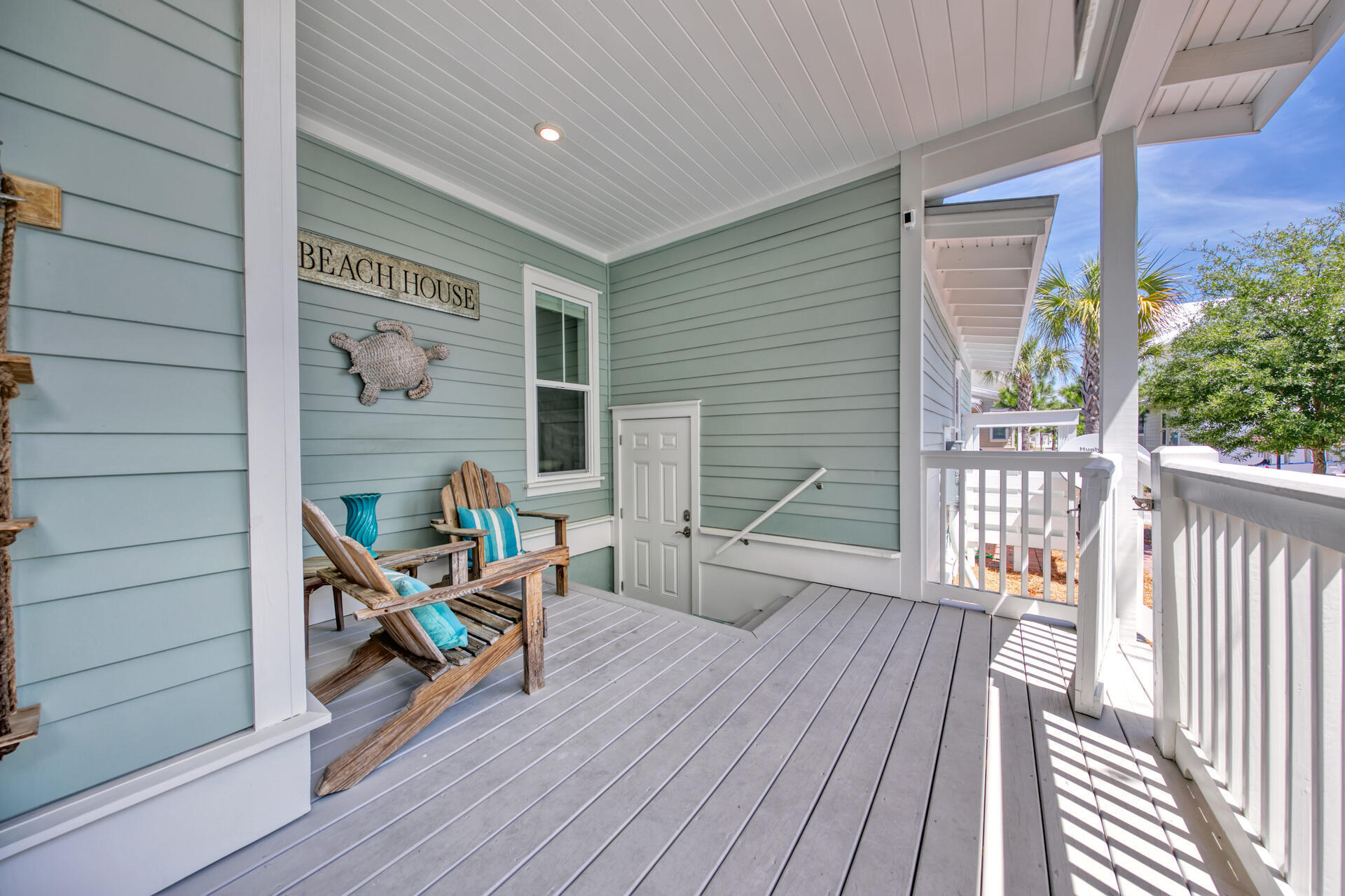 41 Clipper Street Inlet Beach, FL 32461 - Photo 25 of 48 a view of a deck with wooden floor and furniture