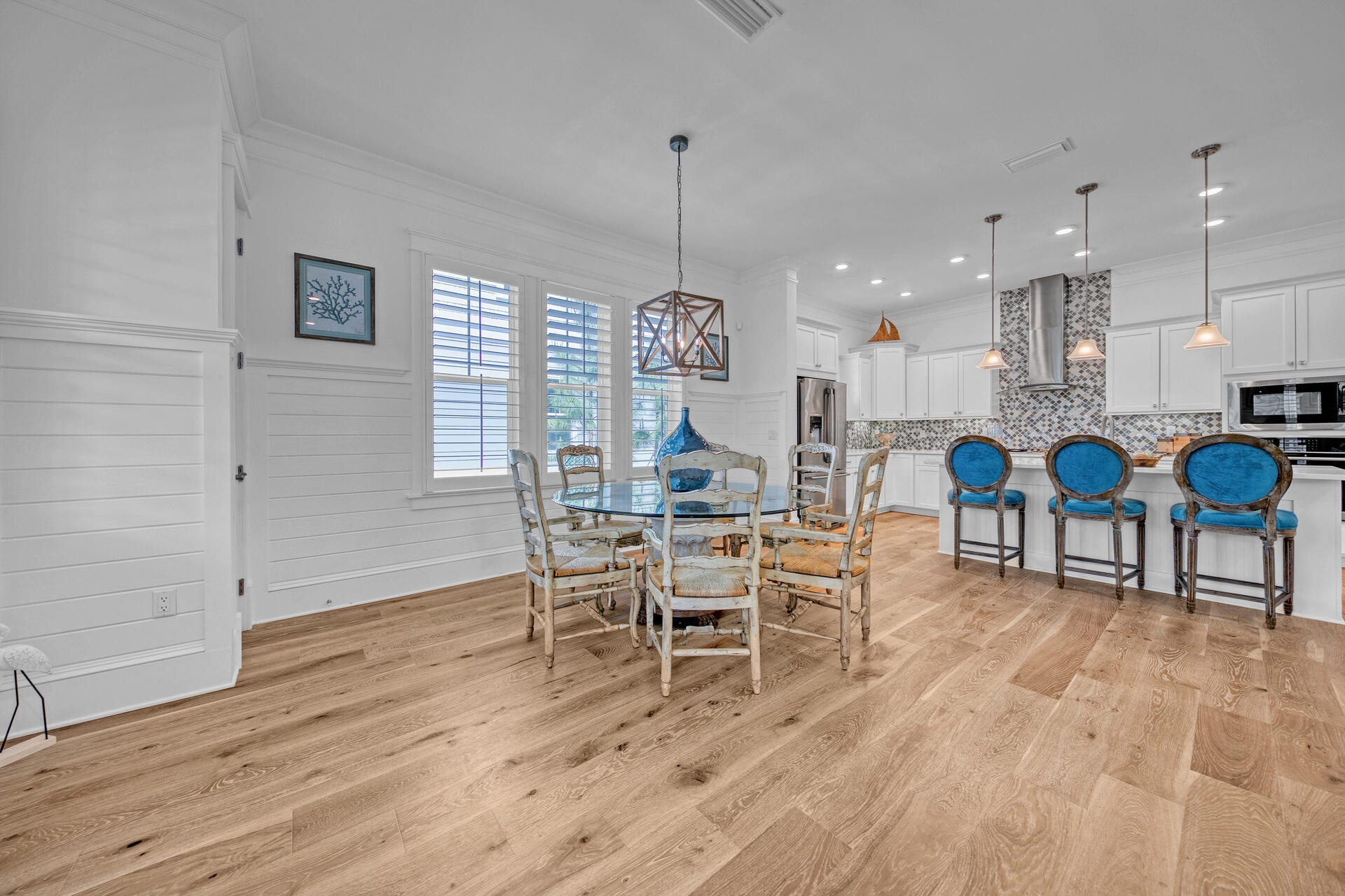 41 Clipper Street Inlet Beach, FL 32461 - Photo 9 of 48 a dining room with furniture and wooden floor