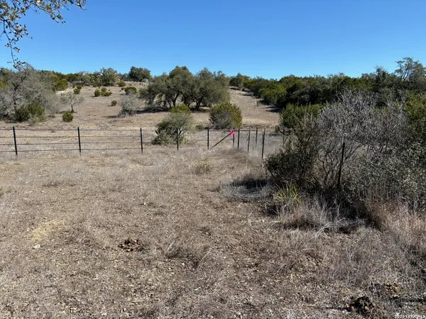 a view of a yard with a table and chairs