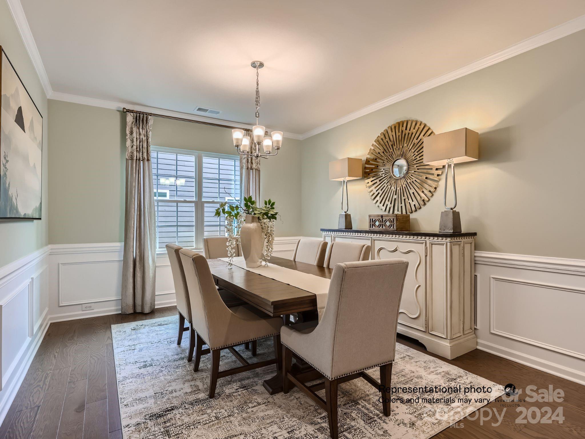 4468 Doyle Rdg Road Maiden, NC 28650 - Photo 4 of 16 a view of a dining room with furniture window and wooden floor