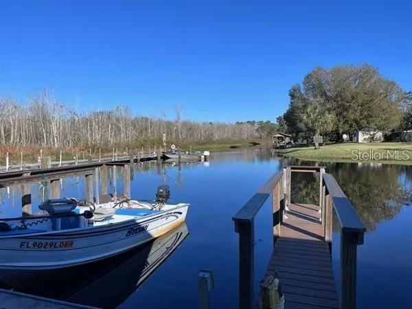 a view of a lake with a mountain view