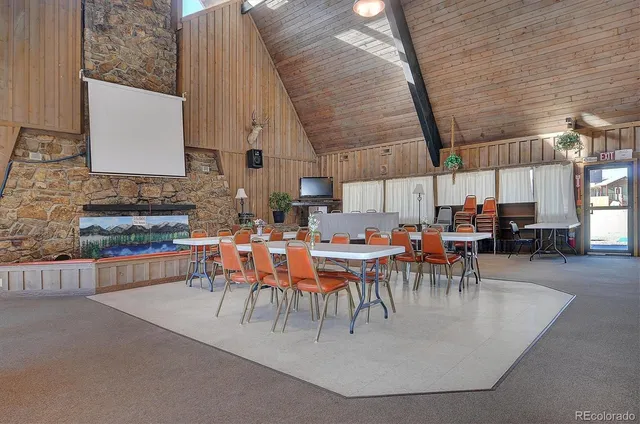 a view of dining room kitchen with furniture and a kitchen
